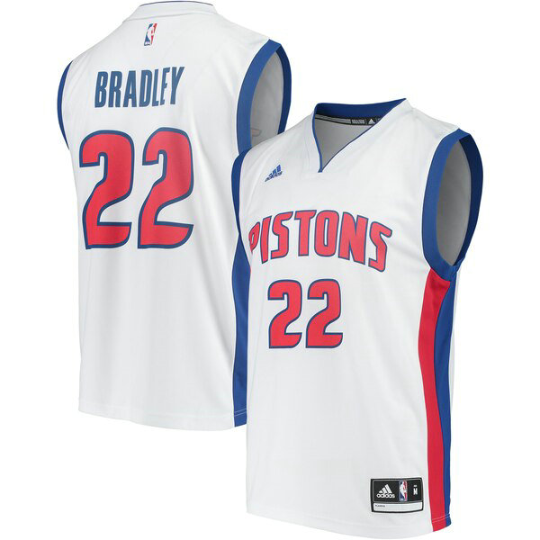 Maillot nba Detroit Pistons adidas Home Réplique Homme Avery Bradley 22 Blanc